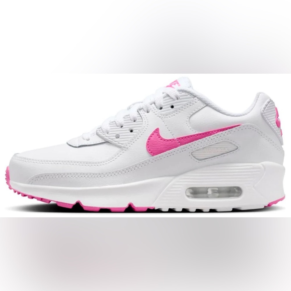 NWOB (GS) Nike Air Max 90 'White Laser Fuchsia' HF6358-101